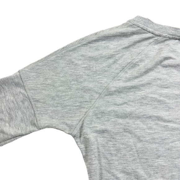 Yogalicious Long Sleeve Top Soft Sweatshirt Zip Hem Pullover Thumb Hole Gray, M - Picture 5 of 8